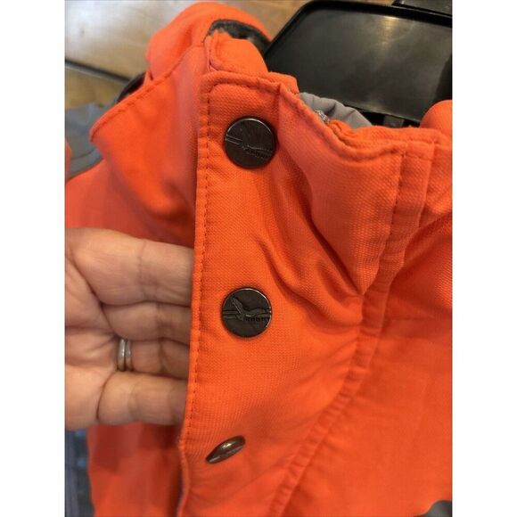 Hawke & Co Sports Boy Youth Size 14 16 Orange Gray Winter Coat Pockets Lined - Picture 12 of 16